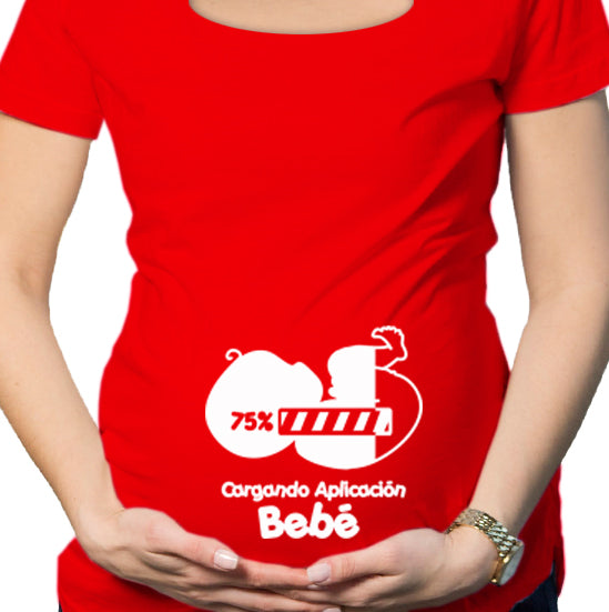 #056 Polera Embarazada Cargando Aplicación