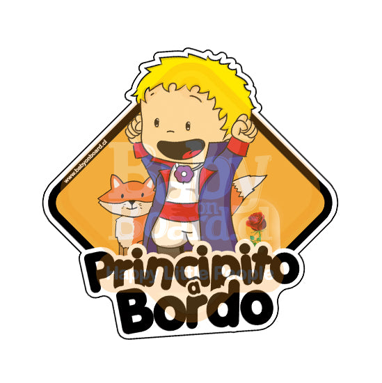 Letrero Bebé a Bordo Principito a Bordo
