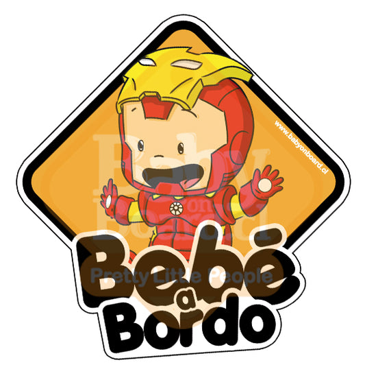Letrero Bebé a Bordo Ironbaby