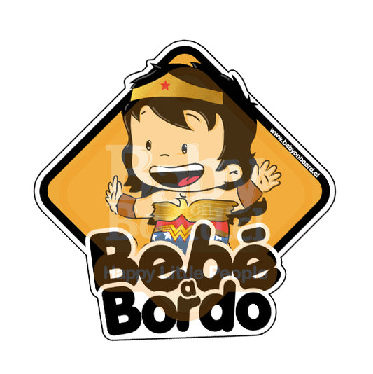 Letrero Bebé a Bordo Baby Maravilla
