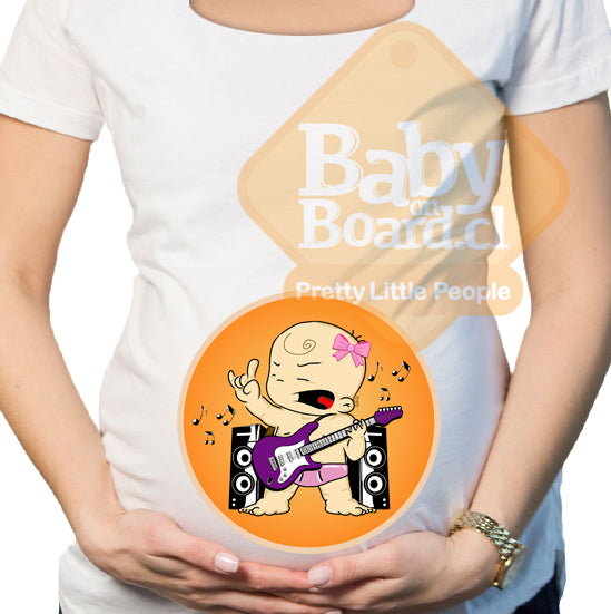 #109.- Polera Embarazada Rockera
