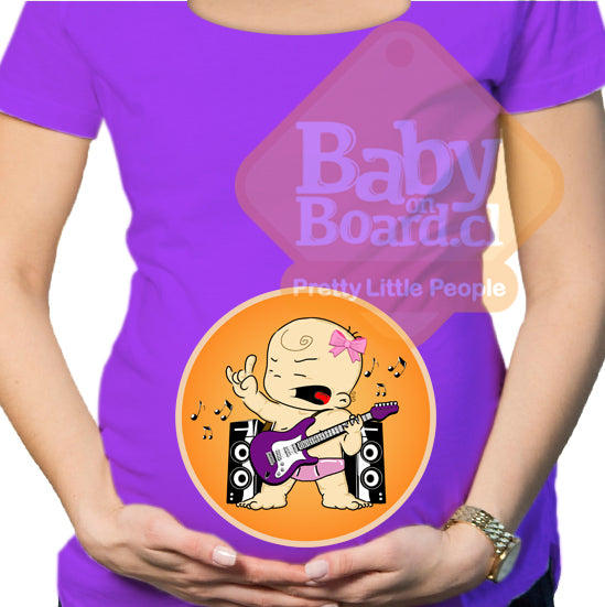 #109.- Polera Embarazada Rockera