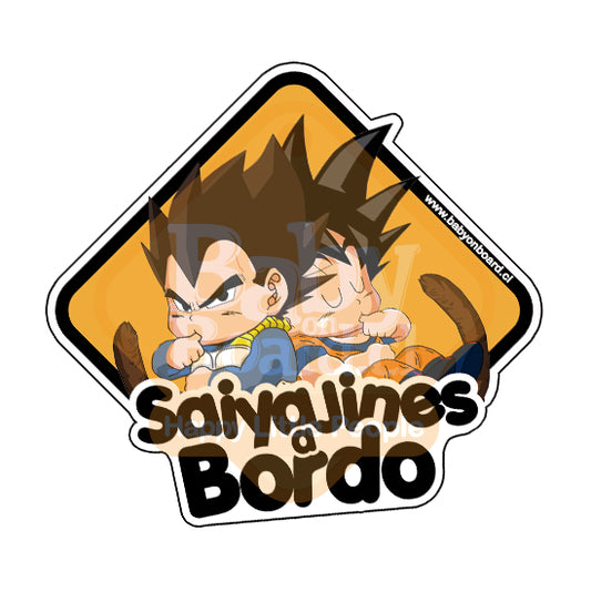 #098 Letrero Auto BabySaiyajines a bordo