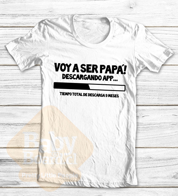 #21.- Polera Hombre Voy a ser papá, descargando app...
