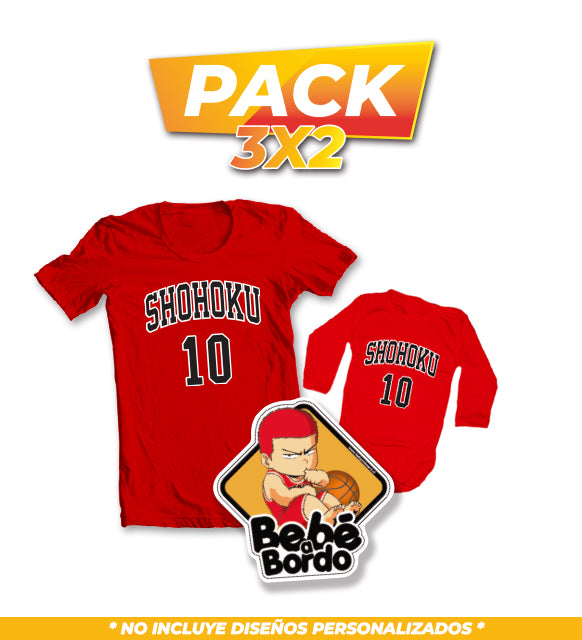 Polera Adulto Hanamichi + Body Slam Dunk Shohoku Nº 10 + Letrero Gratis 3x2