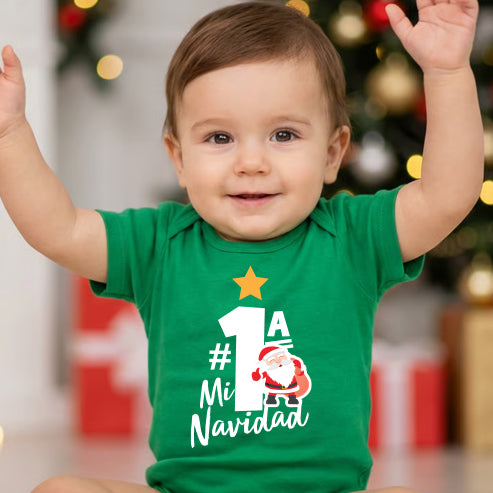 Body Bebé Mi primera navidad - Verde
