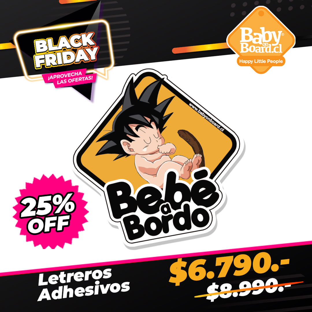 Letrero Bebé a Bordo Baby Goku