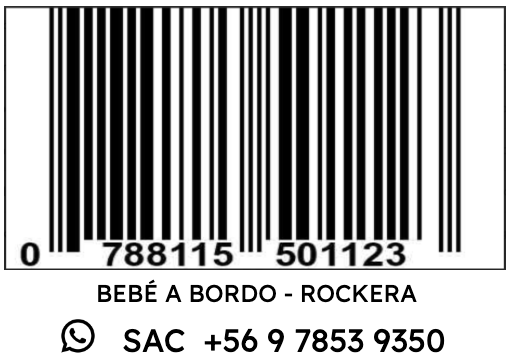 Letrero Bebé a Bordo Rockera caja 6 unidades