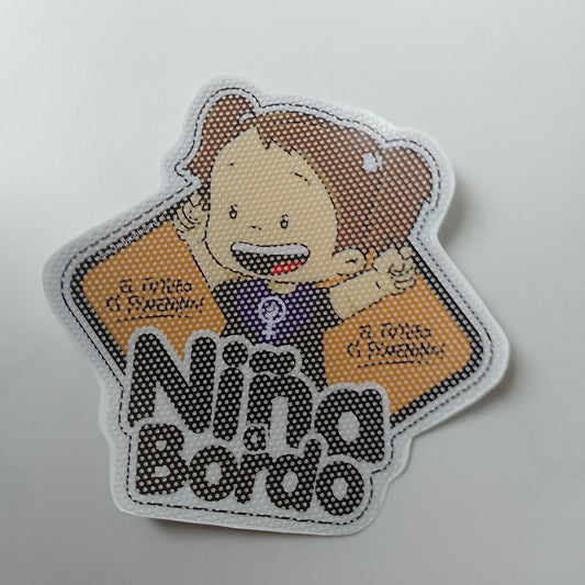 Letrero W.V. Niña a Bordo El Futuro Es Femenino