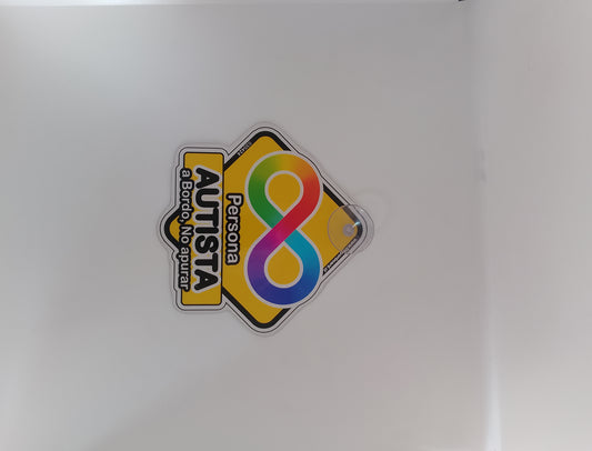 Letrero "prototipo" ventosa,  persona Autista - Infinito