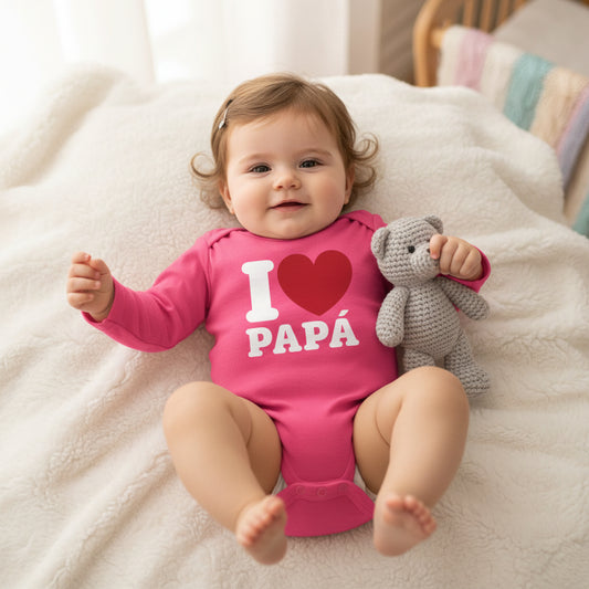 Body Bebé I love ♥️ papá  - fucsia