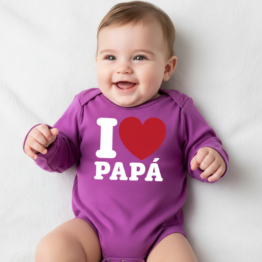 Body Bebé I love ♥️ papá - morado