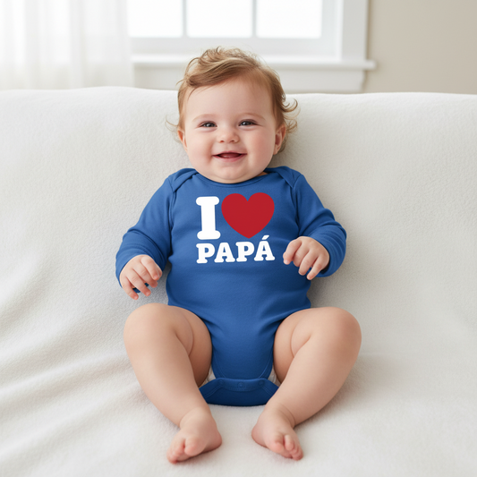 Body Bebé I love ♥️ papá - Azul