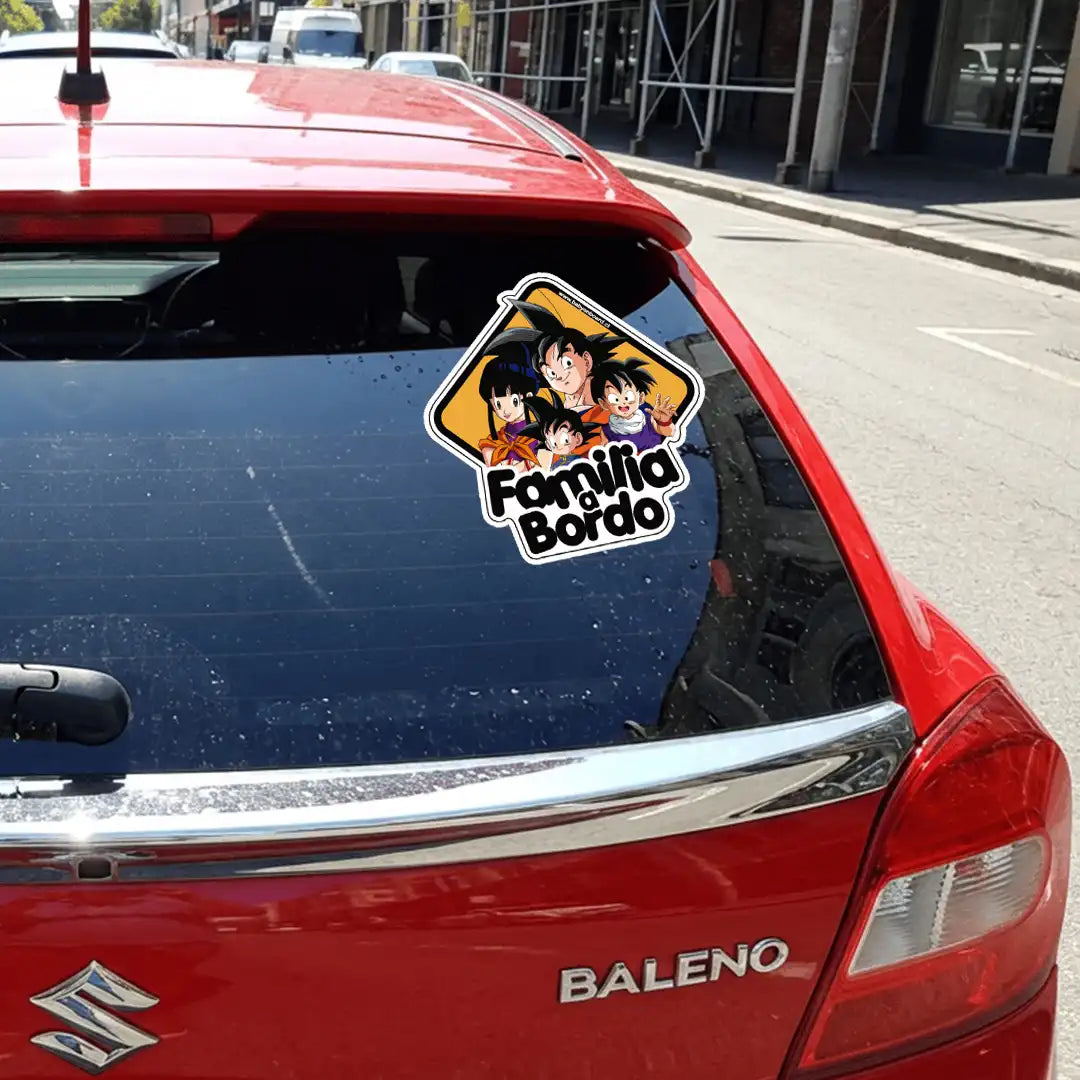 Letrero Bebé a Bordo FamiliaGoku Adhesivo