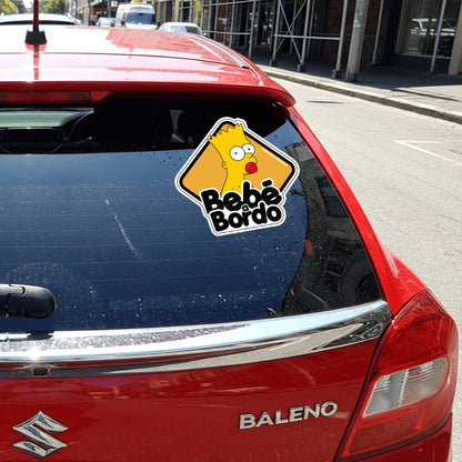 Letrero Bebé a Bordo BabyBart Adhesivo