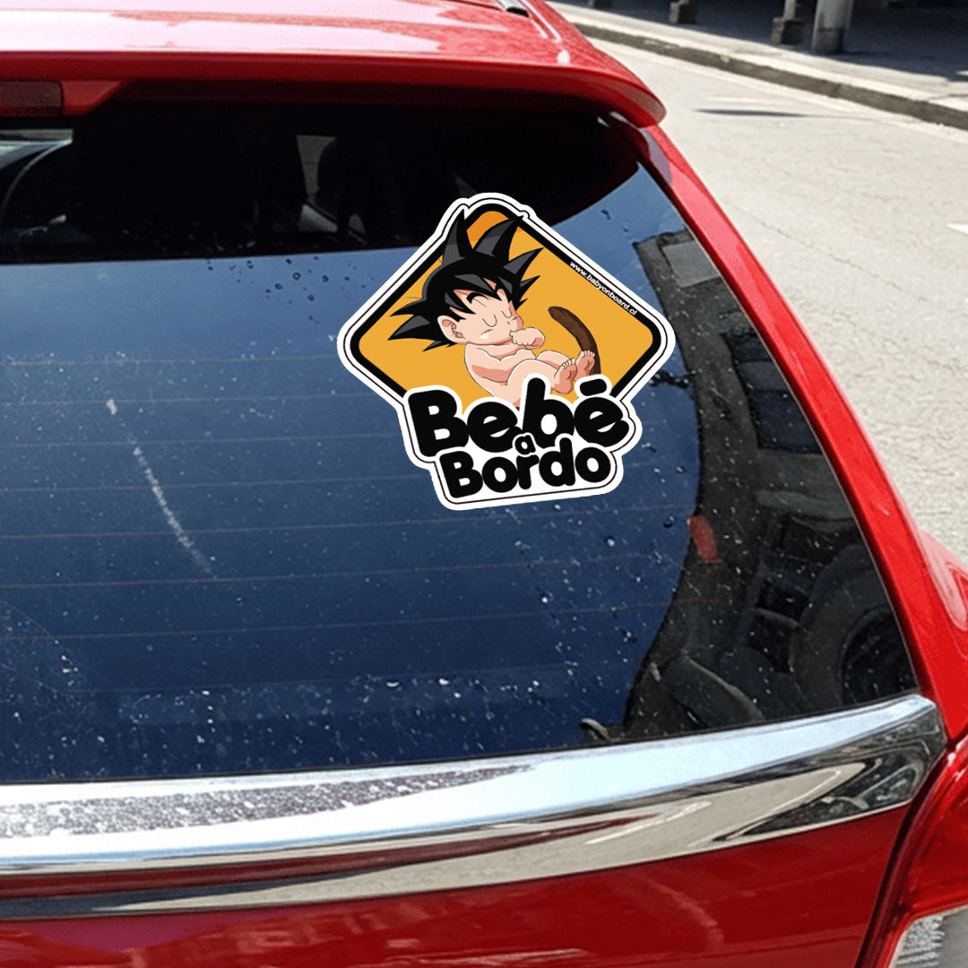 Letrero Bebé a Bordo Baby Goku Adhesivo