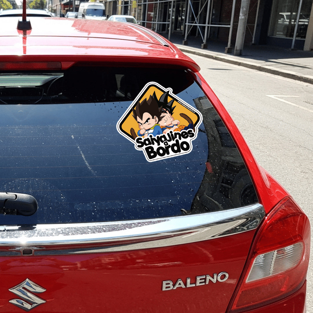 Letrero bebé a bordo BabySaiyajines Adhesivo