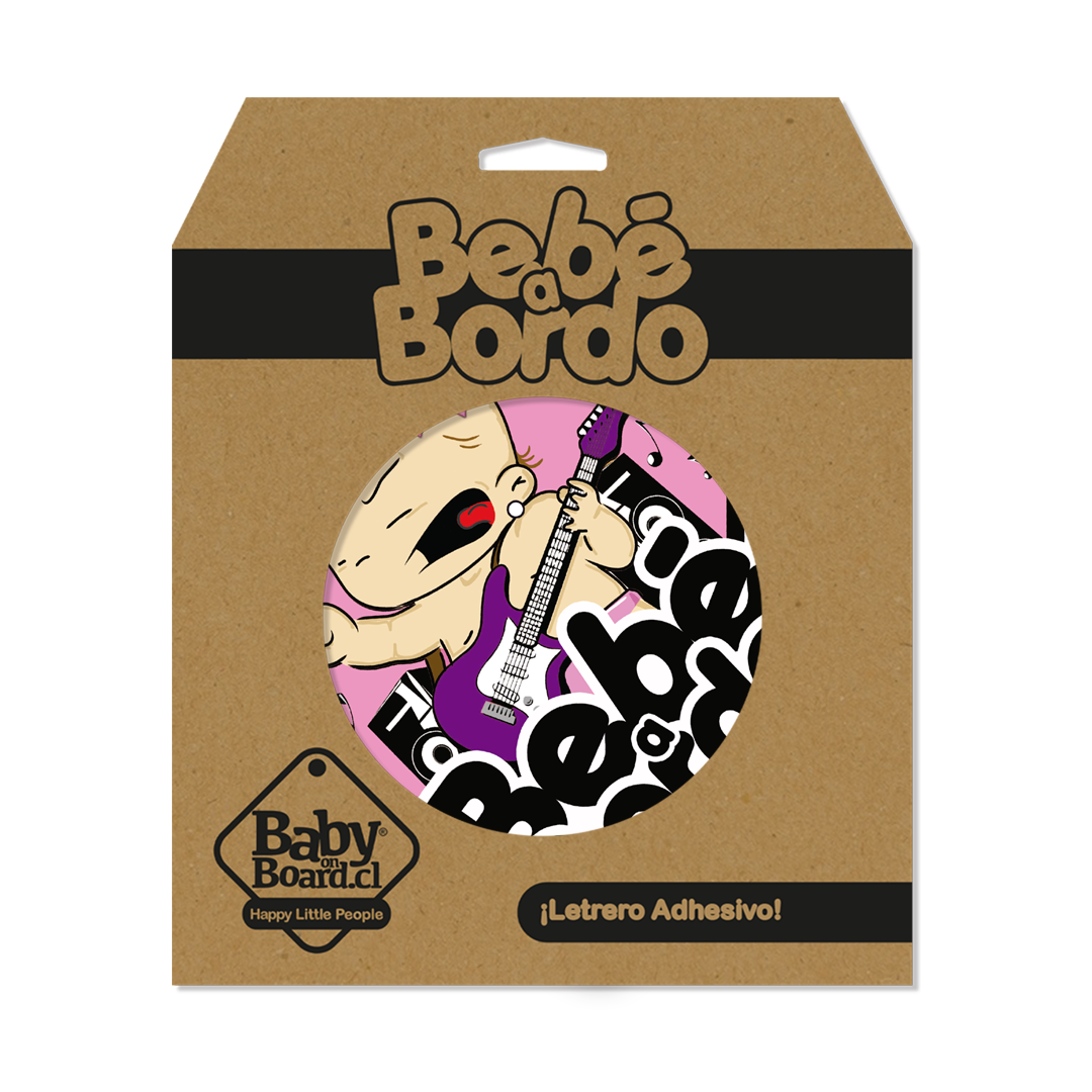 Letrero Bebé a Bordo Rockera caja 6 unidades