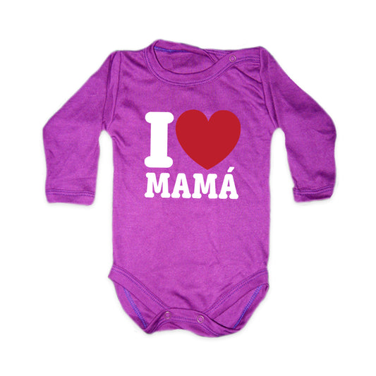 Body Bebé I love ♥️ mamá - morado