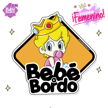 Letrero Bebé a Bordo BabyPrincesaPeach