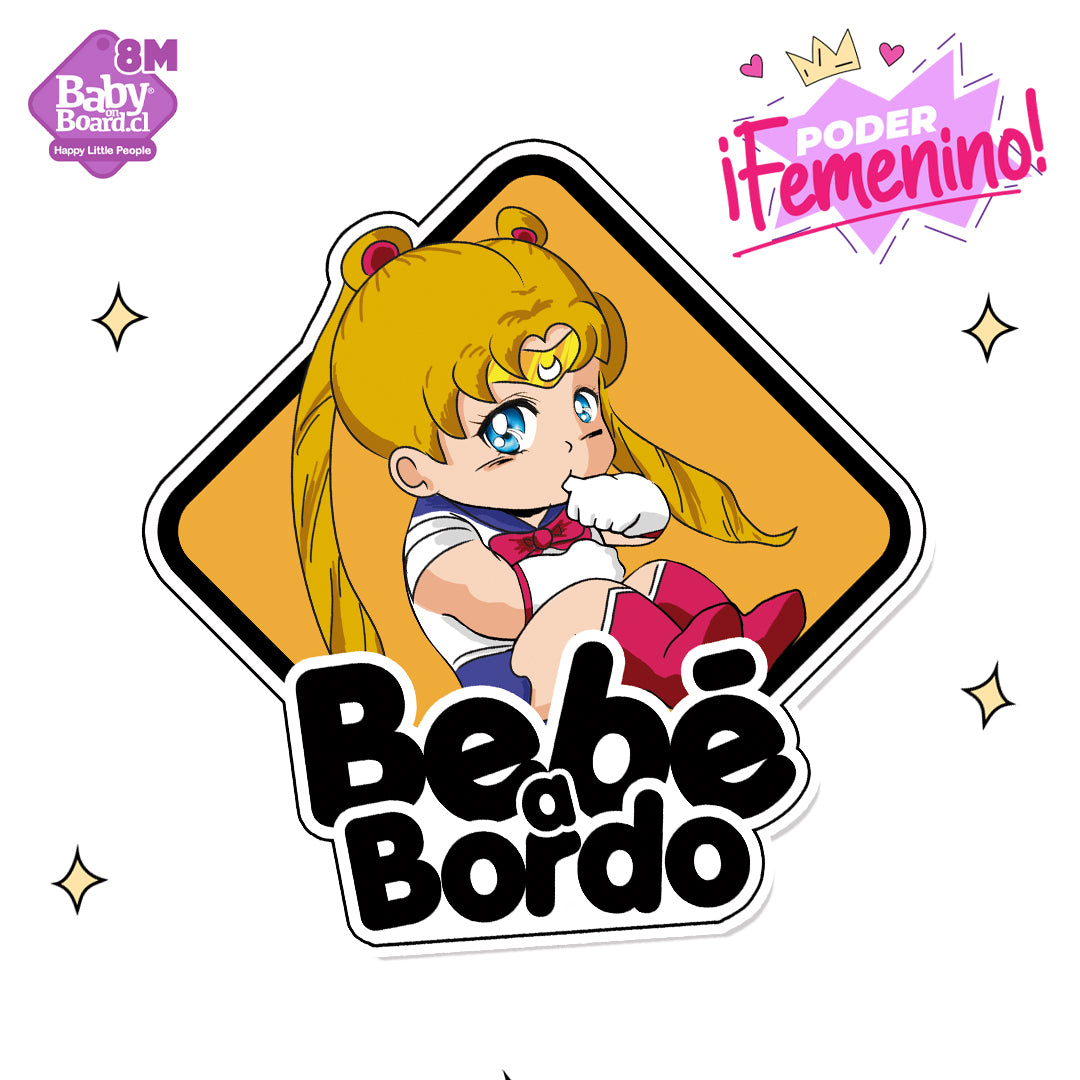 Letrero Bebé a Bordo BabySerena, SailorMoon