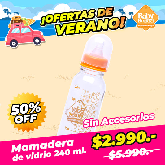 Mamadera de Vidrio 240 ML