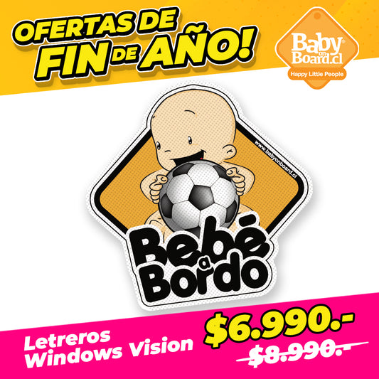 Letrero Bebé a Bordo Fútbol Niño