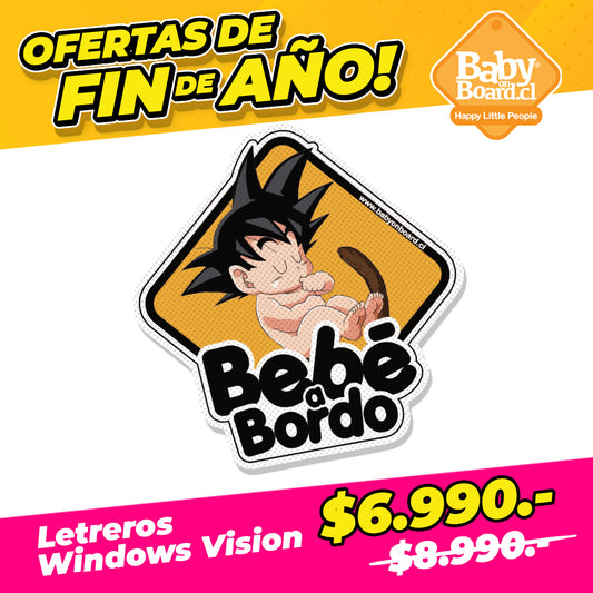 Letrero Bebé a Bordo Baby Goku