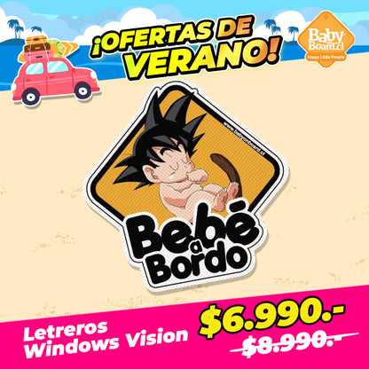 Letrero Bebé a Bordo Baby Goku