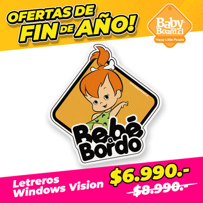 Letrero Bebé a Bordo Baby Pebbles