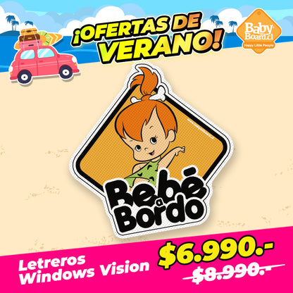 Letrero Bebé a Bordo Baby Pebbles