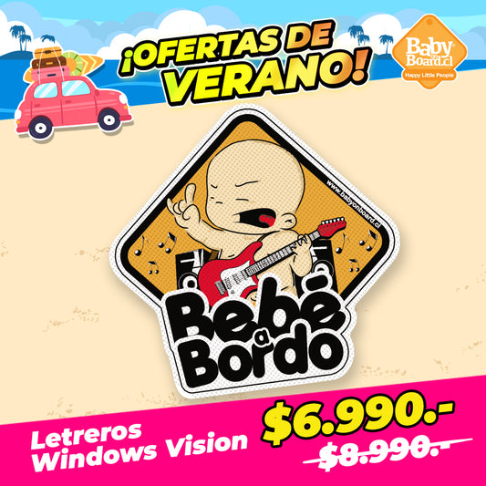 Letrero Bebé a Bordo Rockero