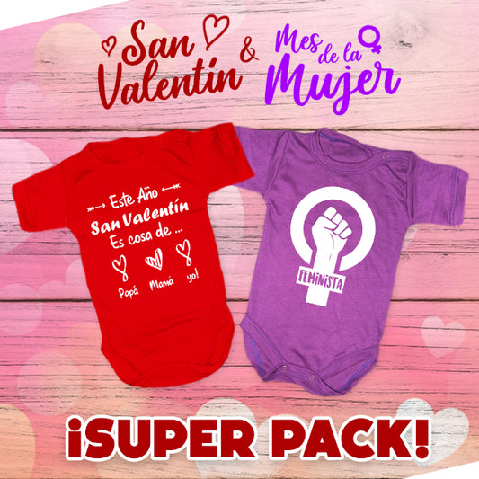 Super Pack Body San Valentin + Body Feminista