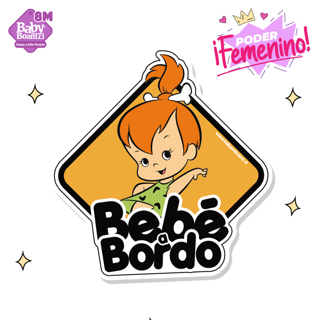 Letrero Bebé a Bordo Baby Pebbles