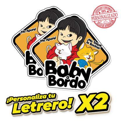 Letrero Bebé a Bordo Personalizado