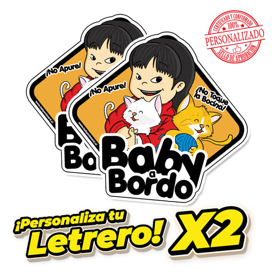 Letrero Bebé a Bordo Personalizado