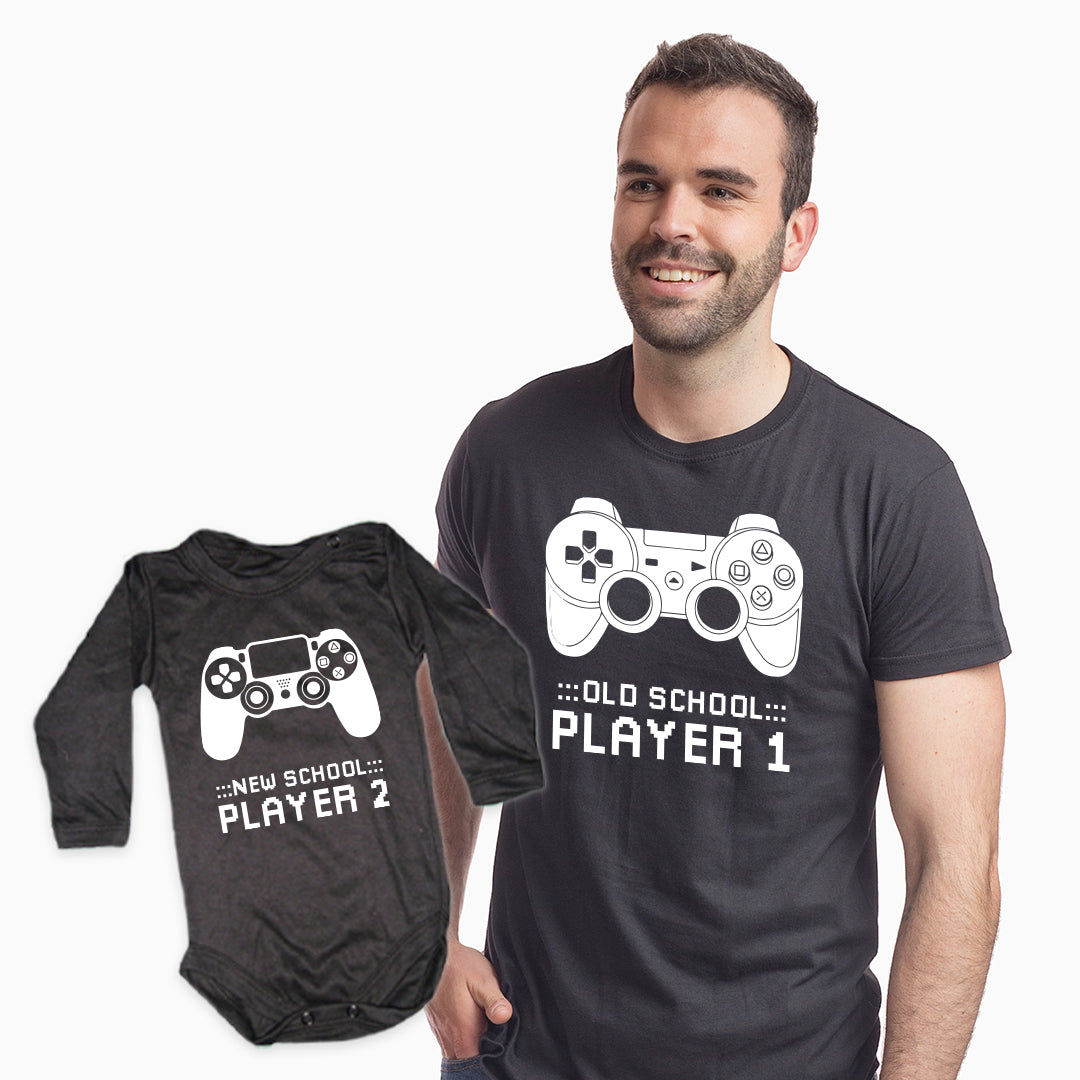 Poleras Familiares Play Station - Player 1 - Player 2