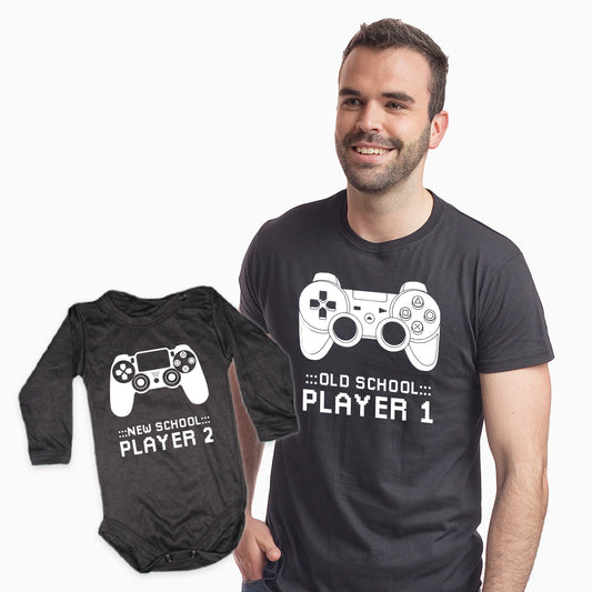 Poleras Familiares Play Station - Player 1 - Player 2