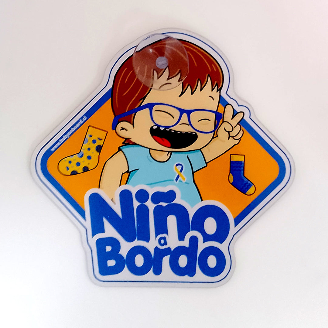 Letrero "prototipo" ventosa, Niño Síndrome de Down