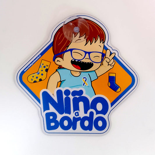 Letrero "prototipo" ventosa, Niño Síndrome de Down