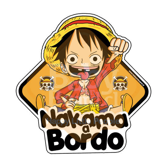 Letrero Beb A Bordo Luffy OnePiece Baby On Board letrero-beb-a-bordo-luffy-onepiece-baby-on-board