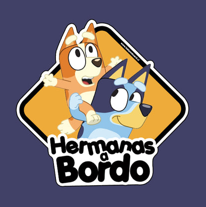 Letrero Bebé a Bordo BabyBluey&Bingo