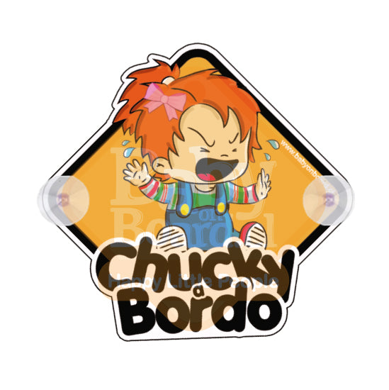 Letrero Bebé a Bordo Chucky Niña