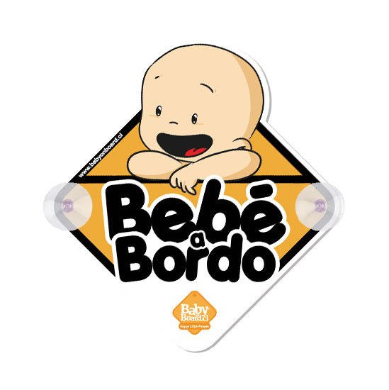 Letrero Bebé a Bordo con Chupones
