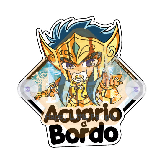 Letrero Bebé a Bordo BabyAcuario - Caballeros del Zodiaco