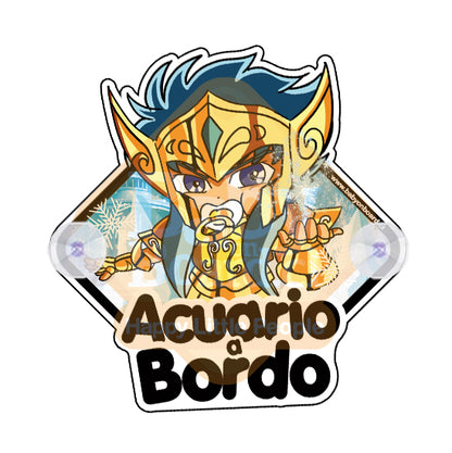 Letrero Bebé a Bordo BabyAcuario - Caballeros del Zodiaco