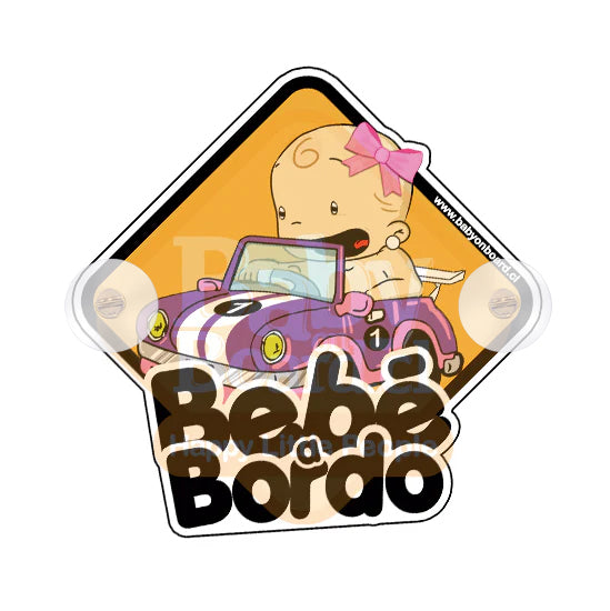 Letrero Bebé a Bordo, Niña Automóvil
