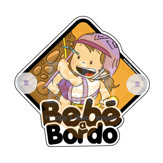 Letrero Bebé a Bordo Escalada niña