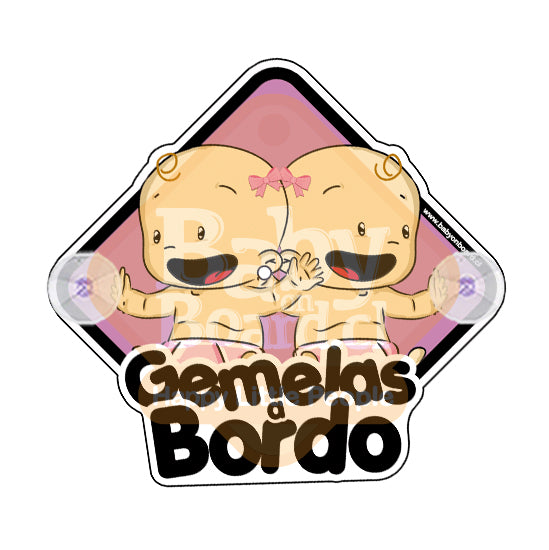 Letrero Gemelas a Bordo