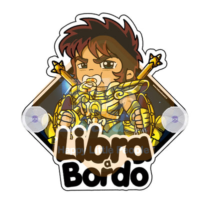 Letrero Bebé a Bordo BabyLibra - Caballeros del Zodiaco